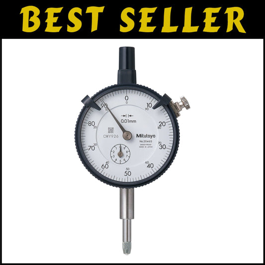Compact 0.01mm Dial Indicator 0-100 with Stainless Steel Stem and Lug Back