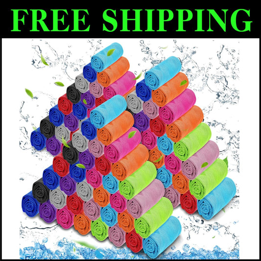 120 Pack Cooling Towels - Microfiber Ice Chilly Gym Towels for Summer Activities