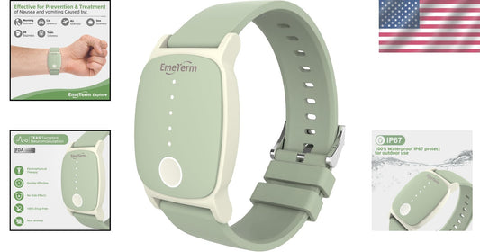 Mint Green Anti-Nausea Wristband - Waterproof Motion Sickness Relief Device