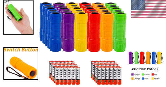 30-Pack Mini LED Flashlights with Batteries - Ideal for Home and Outdoor Use