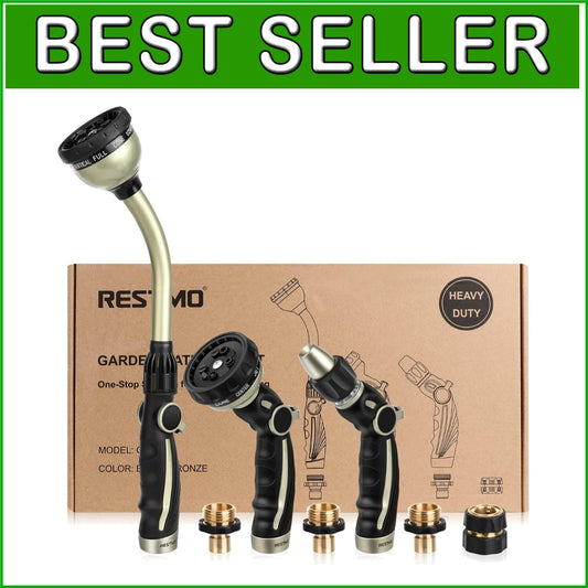 Zinc Alloy Garden Watering Combo: Thumb Control, Multi-Pattern & Durable Design