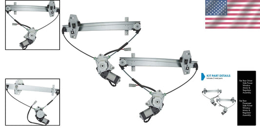 Rear Power Window Regulator and Motor Assembly Kit for 2001-2006 Acura MDX