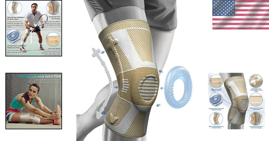 Lightweight Knee Support with Stabilizers - Ideal for Arthritis & ACL Recovery