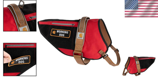 Small Service Dog Vest in High-Risk Red - Adjustable & Reflective Harness