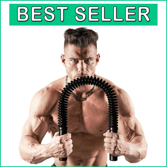 Durable Upper Body Strength Trainer - Power Twister Flex Bar for Chest & Arms