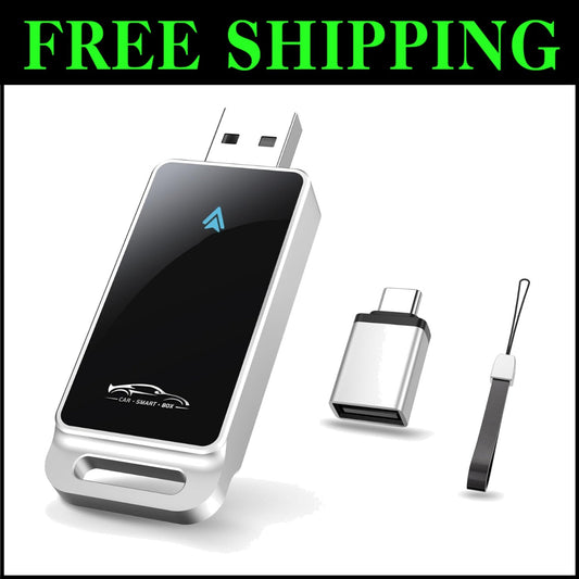 Sleek Wireless Android Auto Adapter for Enhanced Audio Experience - Plug & Play