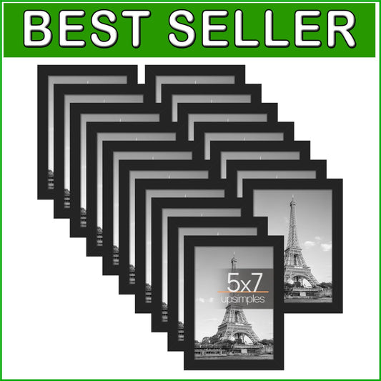 Classic Set of 17 5x7 Picture Frames – Safe & Elegant Display for All Occasions