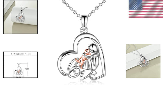 Hypoallergenic Sterling Silver Dog Angel Necklace - Memorial Gift for Women