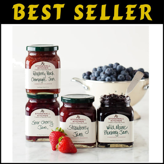 4-Piece Favorite Jam Collection - 12.5 Ounce Assortment of Flavorful Goodness