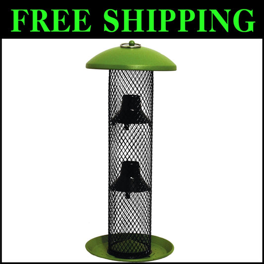 Durable Sunflower Tube Bird Feeder with Easy Refill Top & Squirrel Defense