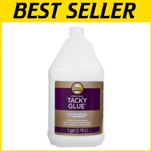 128 Oz Tacky Glue - Heavy-Duty Adhesive for School, Wall Repair, and Crafts