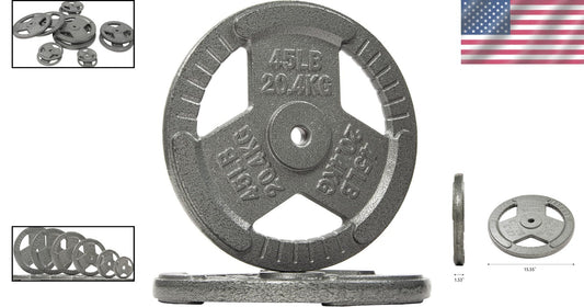 Durable Cast Iron Weight Plates for Strength Training - Olympic/Standard Sizes