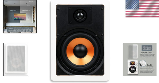 2-Way In-Wall Speaker with 6.5" Woofer & 1" Tweeter - Elegant Audio Solution