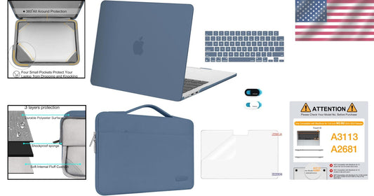 Complete Protection Bundle: MacBook Air 13" Case, Sleeve, Keyboard Cover & More