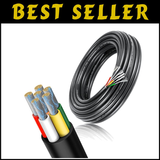 100FT 22 Gauge 6 Conductor Low Voltage Tinned Copper Wire - Ultimate Flexibility