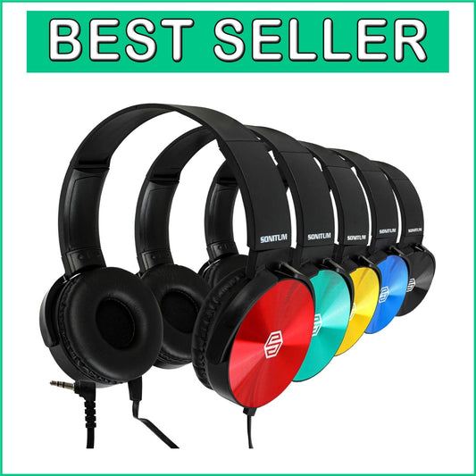 Durable & Comfy Kids Headphones Bulk Set - Ideal for School and Online Learning