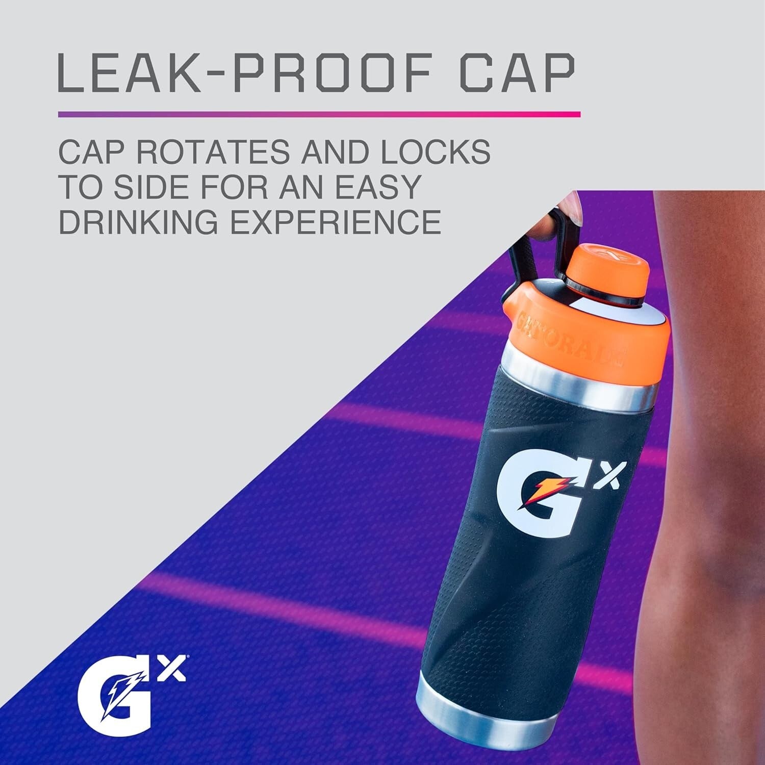 32oz Gx Wide Mouth Stainless Steel Bottle in Neon Blue - Dishwasher Safe