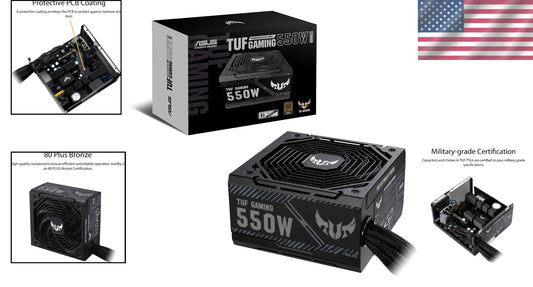 550W ATX Power Supply with 80 PLUS Bronze and Axial-Tech Cooling Design