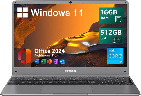 Multi-Function 15.6'' Laptop, 16GB RAM & 512GB SSD - Perfect for Work & Play