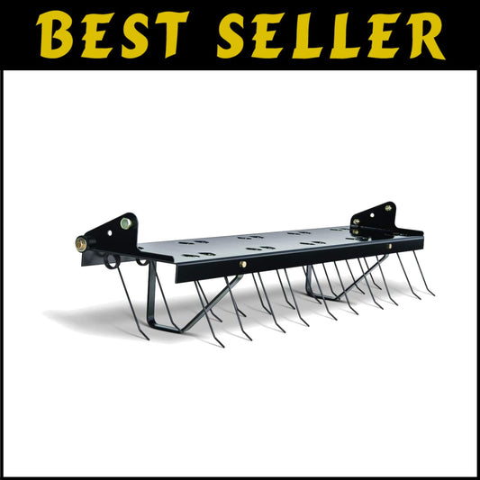 10-Tine SmartLink Dethatcher - Essential Tool for Vibrant Lawns, Black Finish