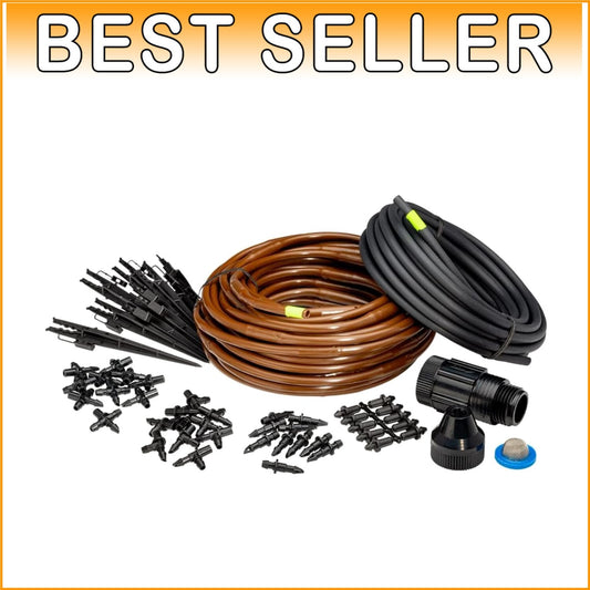 Advanced Drip Irrigation Raised Bed Watering Kit with Pressure Regulator & Timer