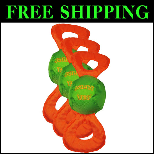 Assorted Colors Extra-Large Tug & Squeak Toys for Dogs - 3 Durable Pack