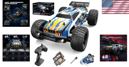 All-Terrain 4WD RC Car with LED Lights - 1:10 Scale, Perfect for Kids & Adults