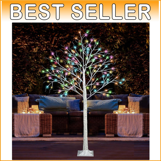 Enchanting 6FT LED Birch Tree with 120 Light Sources - Perfect for Holidays
