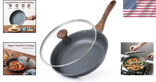 Elegant 12.5-Inch Nonstick Pan with Tempered Lid - Perfect for Kitchen Mastery
