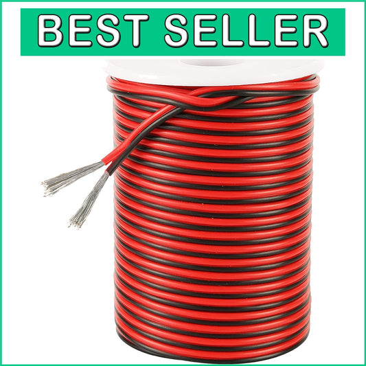 Flexible 20 Gauge 2-Conductor Cable - 590M Extension for LED Lighting Projects
