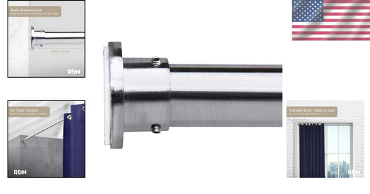 Durable Heavy-Duty Tension Rod - Fits 80-120 Inches for Curtains & Room Dividers