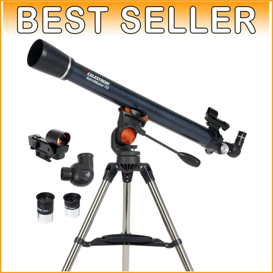 AstroMaster 70AZ Refractor Telescope with 70mm Optics & Adjustable Tripod