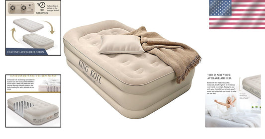 Adjustable Firm Twin Air Mattress with Built-in Pump - 13-Inch Thick Comfort