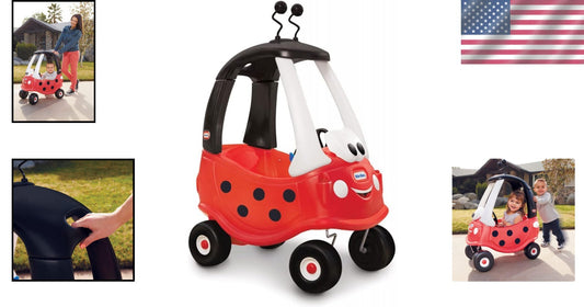 Durable Ladybug Cozy Coupe Ride-On Car for Kids, Perfect for Toddlers Age 18M-5Y
