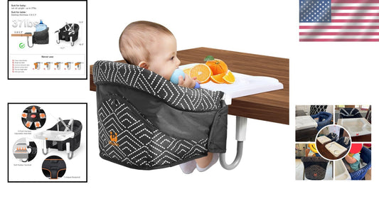 Adjustable High Chair for Babies – Clip-On Table Seat with Cushioned Comfort