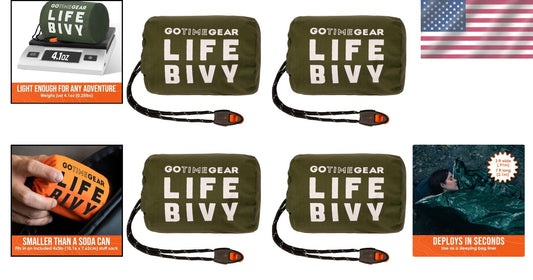 Versatile Mylar Thermal Emergency Sleeping Bags - Ideal for Survival - 4 Pack