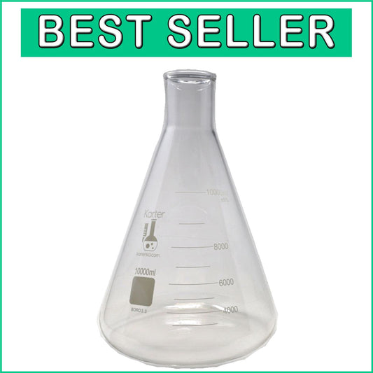 10000ml Erlenmeyer Flask – Extra Large Marking Space & Easy Measurements