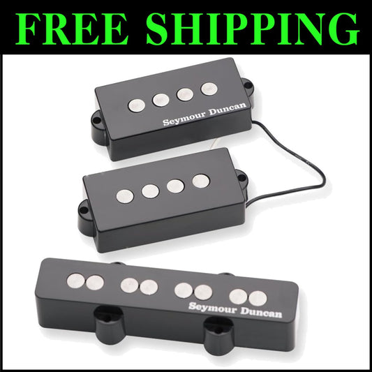 Quarter Pound High Output Bass Pickups for Rich and Punchy Sound in Black