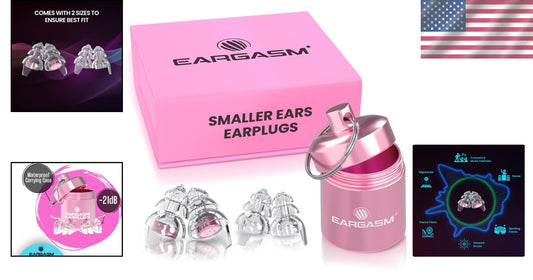 21 dB High Fidelity Earplugs for Smaller Ear Canals - Includes Waterproof Case