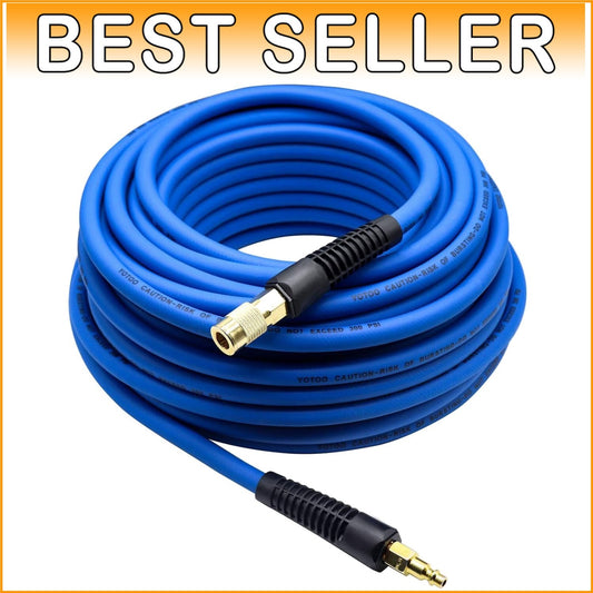 300 PSI Lightweight 100ft Air Hose - All-Weather Flexibility with Quick Couplers