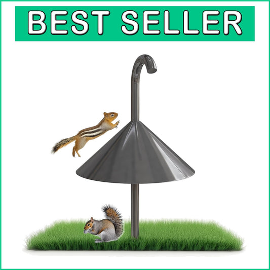 19-Inch Squirrel Baffle in Galvanized Steel - Dual Mount for Bird Feeders