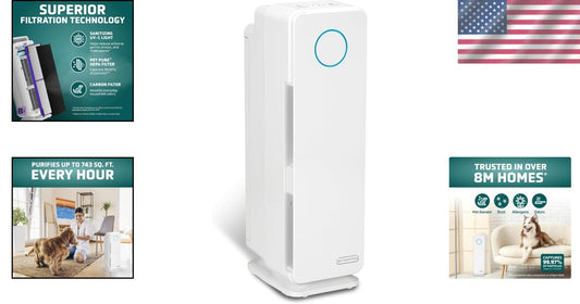 High-Efficiency H13 HEPA Pet Air Purifier - Removes Dander, Dust, and Odors