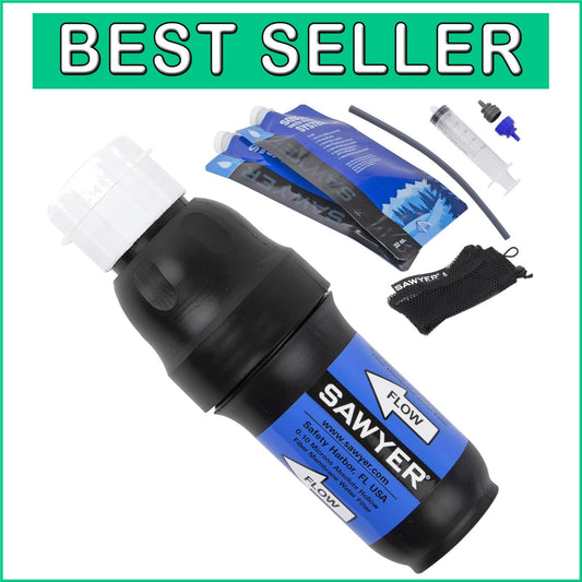 Versatile Inline Water Filtration System with Pouch and Adapters for Easy Use