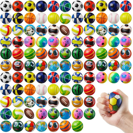 108 Pcs Colorful Mini Stress Balls - Perfect Fidget Prizes for Teens and Adults
