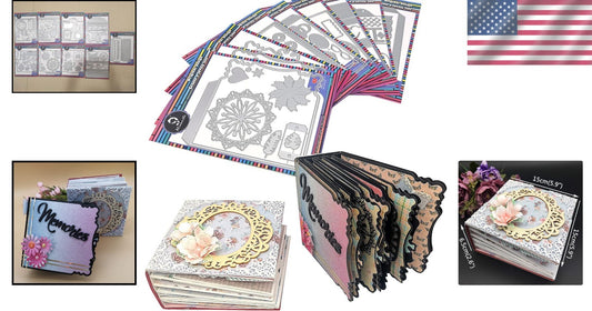 Art Deco Mini Album Die-Cuts 15x15CM - Perfect for Scrapbooking & DIY Cards