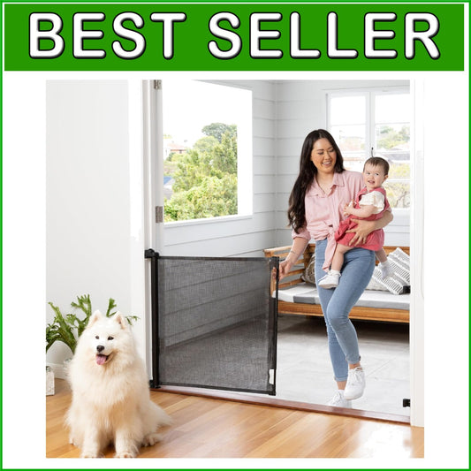 Durable 33" x 71" Retractable Baby Gate - Easy Install for Indoor & Outdoor