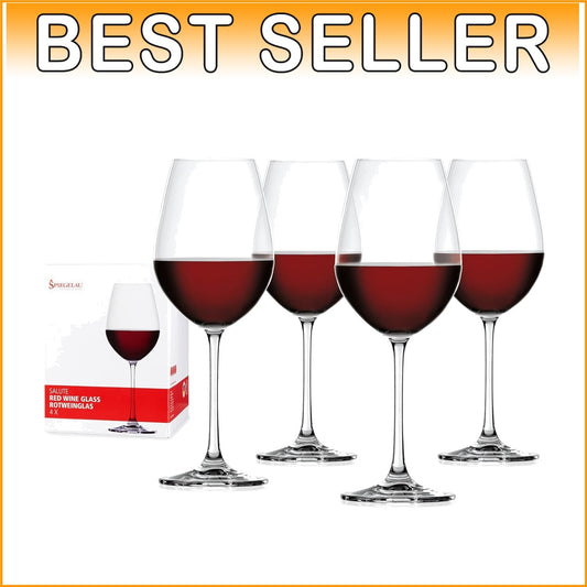 Dishwasher Safe Stylish Red Wine Glasses – 4 Count of Premium Crystal Elegance