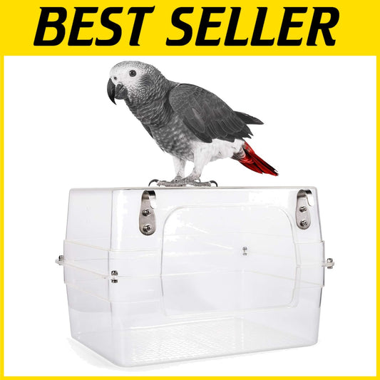 Spacious Bird Bath for Cage - Non-Toxic 13X11 Bath for Cockatiels and Parakeets