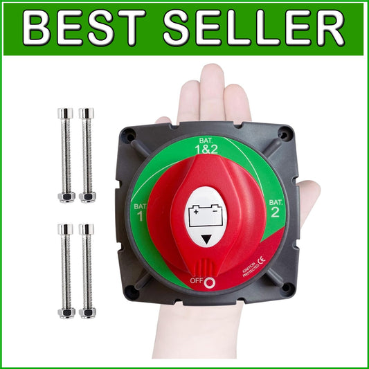 Durable 4.3" High Current Switch for 12-48V Battery Isolation - Marine & Vehicle