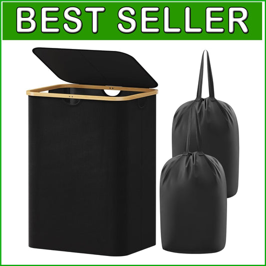 Elegant 150L Laundry Hamper with Removable Bags - Perfect for Home Organization